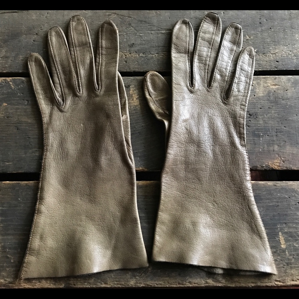 Vintage Leather Gloves Lady Vintage Gloves Gem